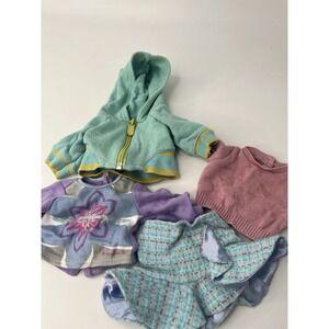 American Girl Doll Clothes Lot Of  4 Tweed Skirt Hoodie Top Sweater